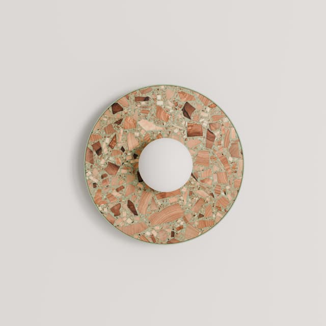 Kinkiet okrągły LEGRA IP44, szałwiowy, Kaspa x Wojciech Mierzwa - WYMIARY