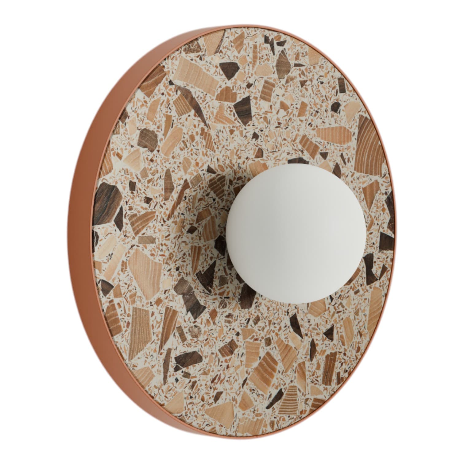 Kinkiet okrągły LEGRA IP44, terakota, Kaspa x Wojciech Mierzwa