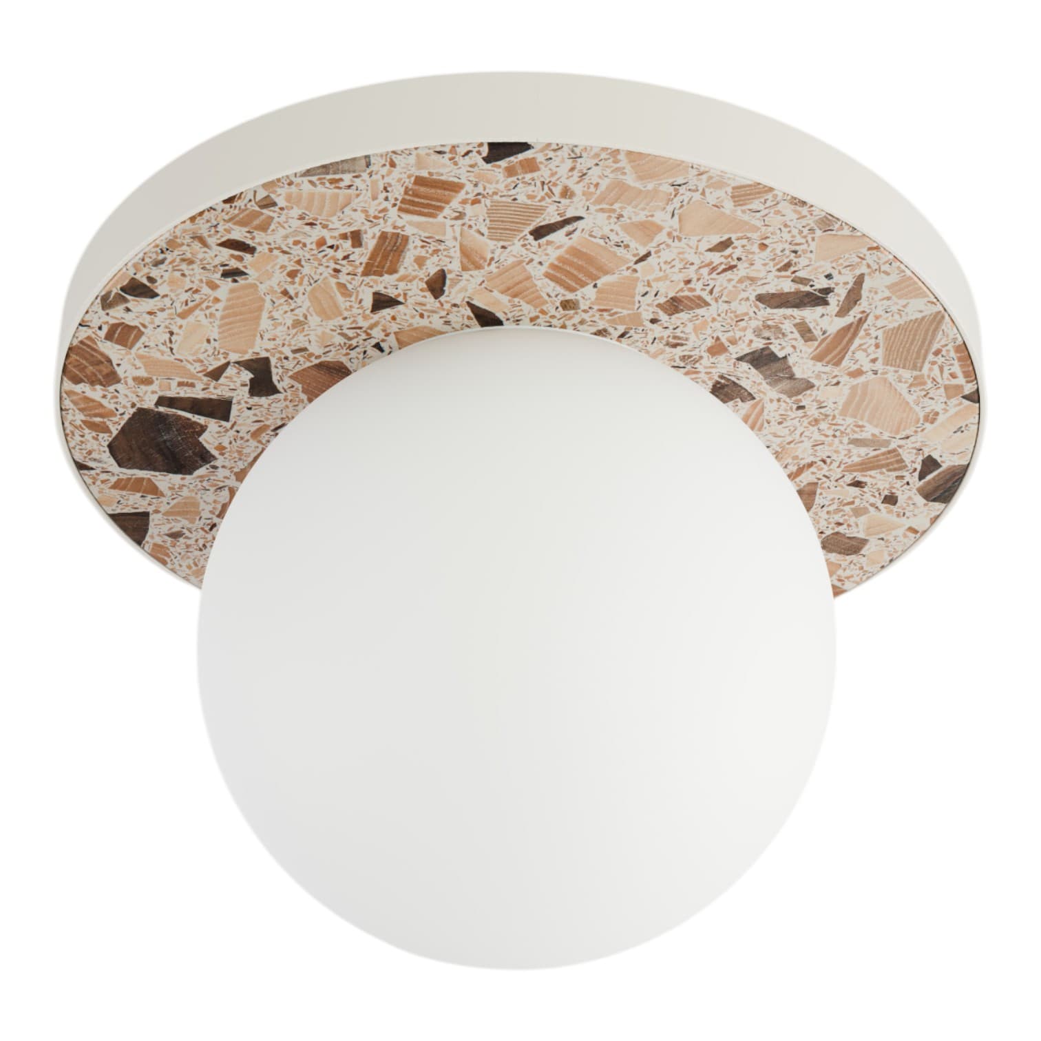 Plafon okrągły LEGRA IP44, kremowy, Kaspa x Wojciech Mierzwa