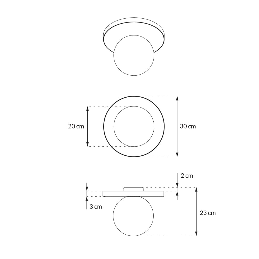 Plafon okrągły LEGRA IP44, kremowy, Kaspa x Wojciech Mierzwa - 63127