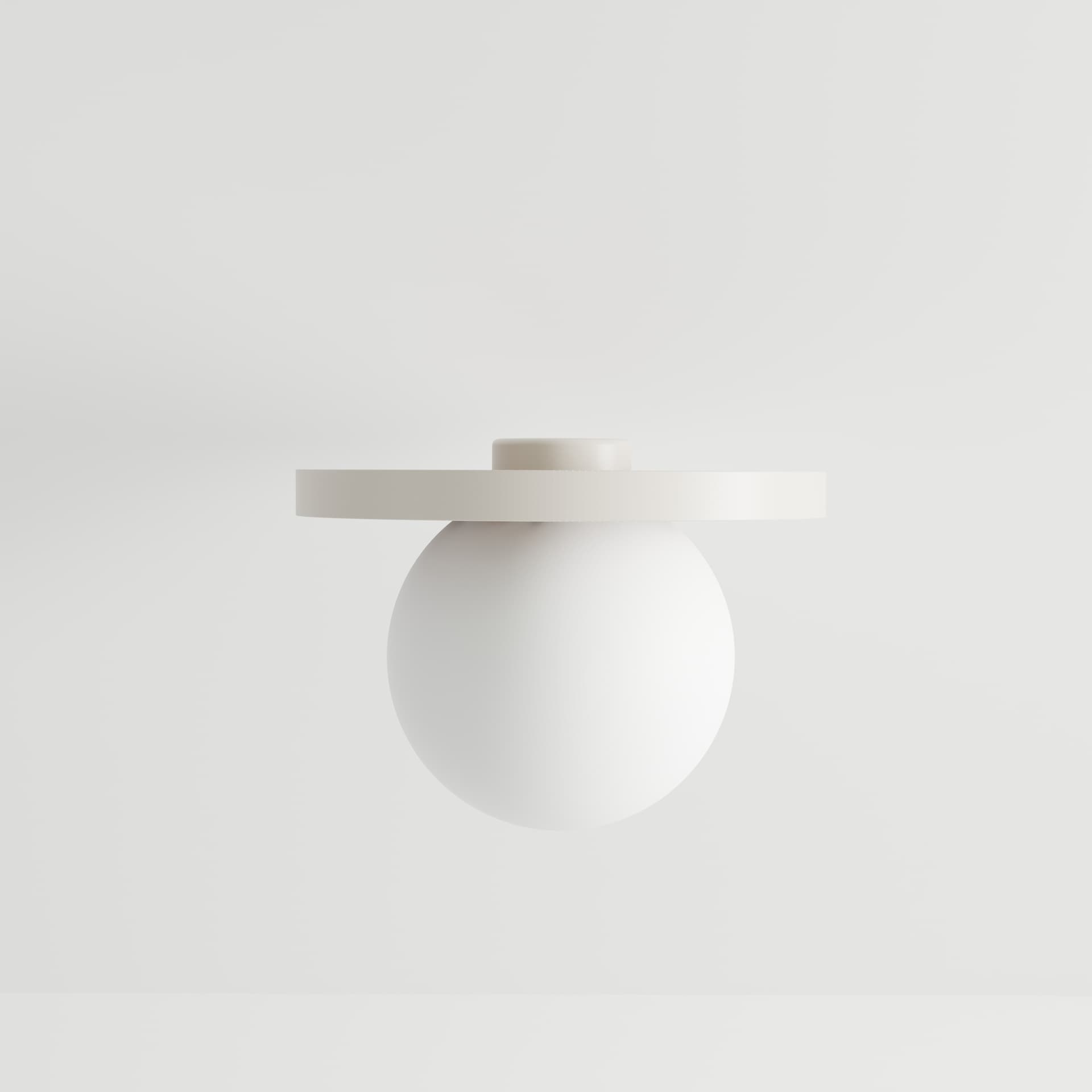 Plafon okrągły LEGRA IP44, kremowy, Kaspa x Wojciech Mierzwa - 63126