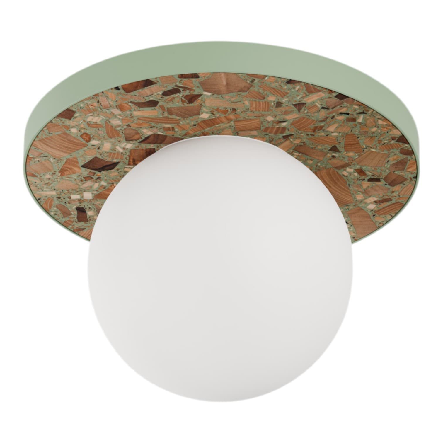 Plafon okrągły LEGRA IP44, szałwiowy, Kaspa x Wojciech Mierzwa - 63346