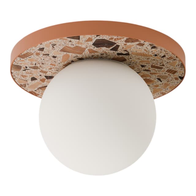 Plafon okrągły LEGRA IP44, terakota, Kaspa x Wojciech Mierzwa - WYMIARY