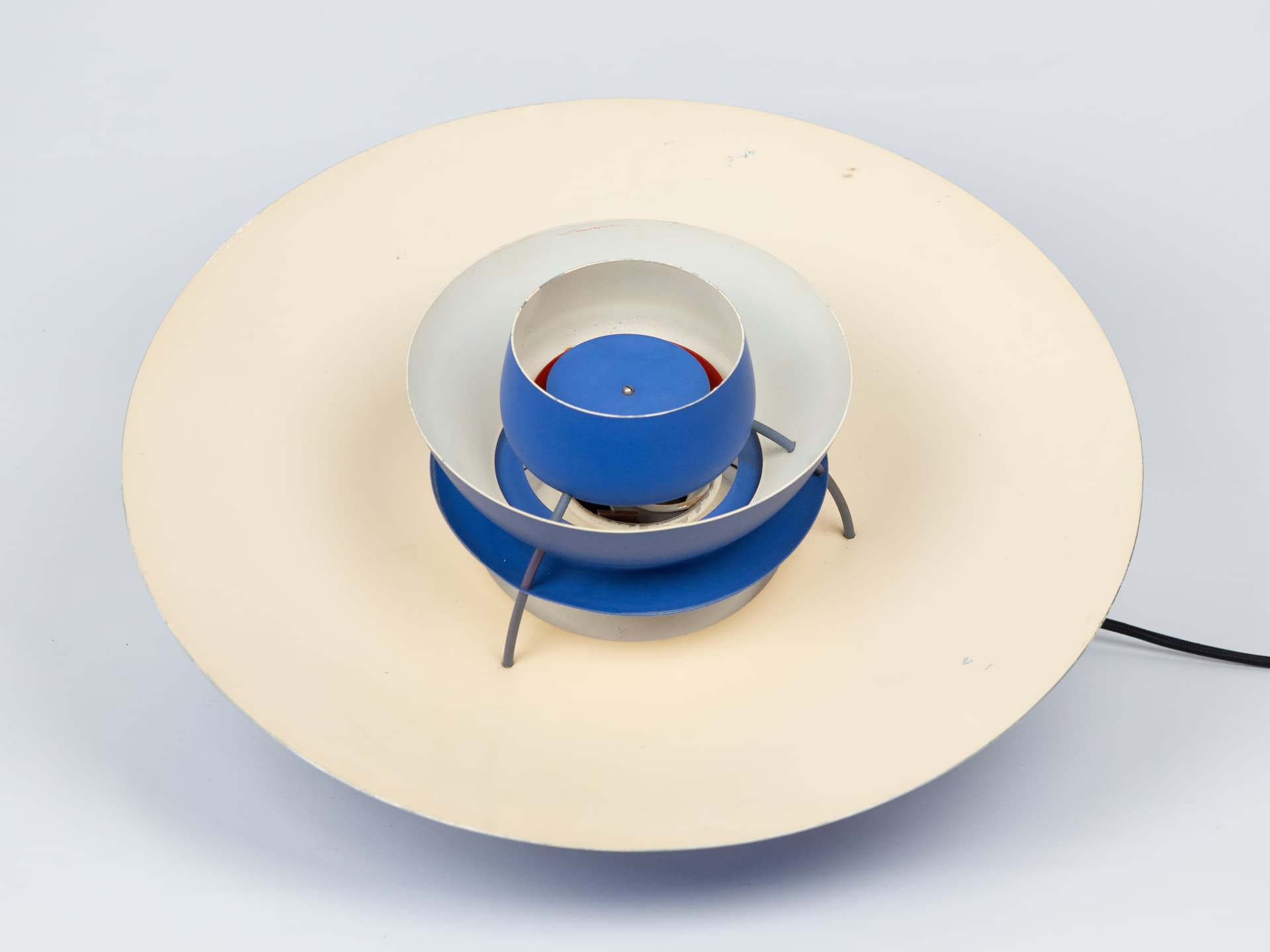 Red Aluminum PH 5 Pendant Lamp, by P. Henningsen for Louis Poulsen