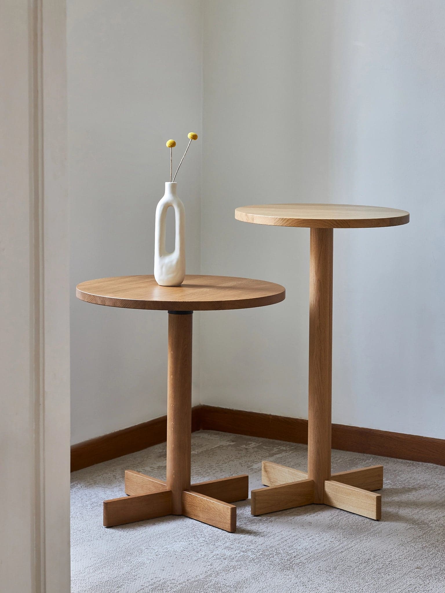 Stolik bistro H105, Ø60 cm, jesion 03 Dark, 366 Concept - 63694