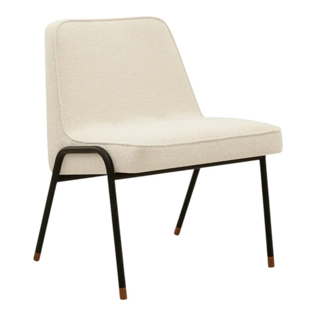 Fotel klubowy 366 Metal Boucle Creme biały bez podłokietników, 366 Concept - WYMIARY