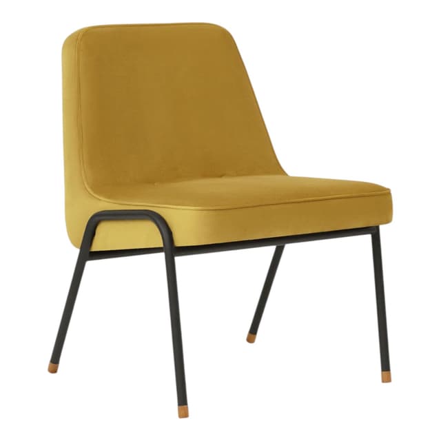 Fotel klubowy 366 Metal tkanina Shine Velvet musztardowy stal czarna, 366 Concept - WYMIARY