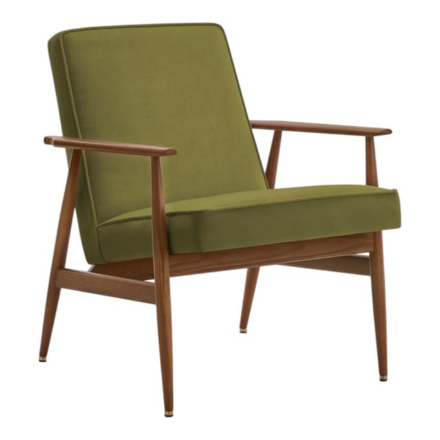 Fotel Fox, Velvet Olive, jesion 03 Dark, 366 Concept - WYMIARY