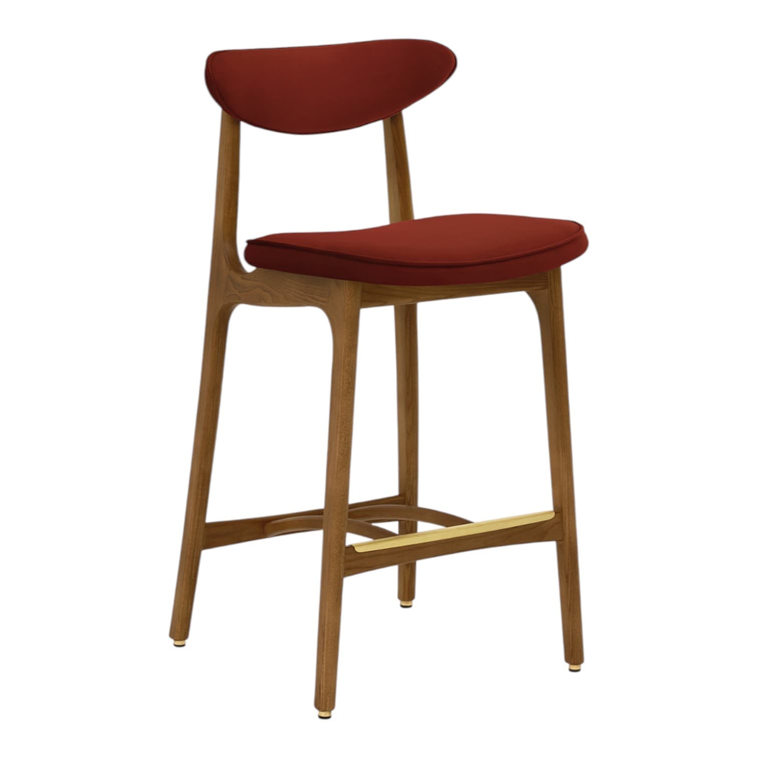 200-190 S/65 Bar stool 45x52x92 cm ash red velvet, 366 Concept