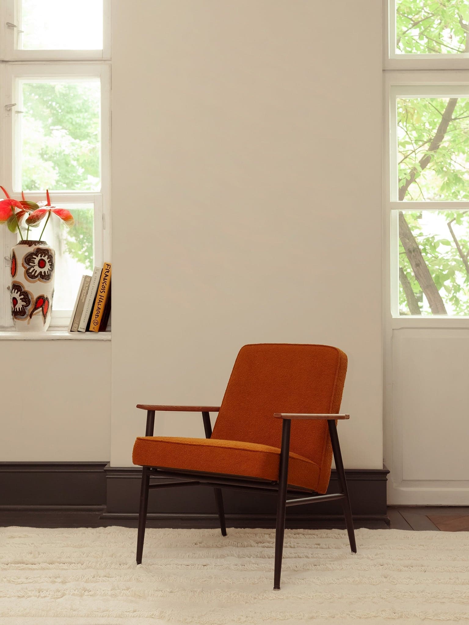 Fox Metal Armchair 62x73x78 cm boucle Sierra 03 Dark rust-brown, 366 Concept - 64457