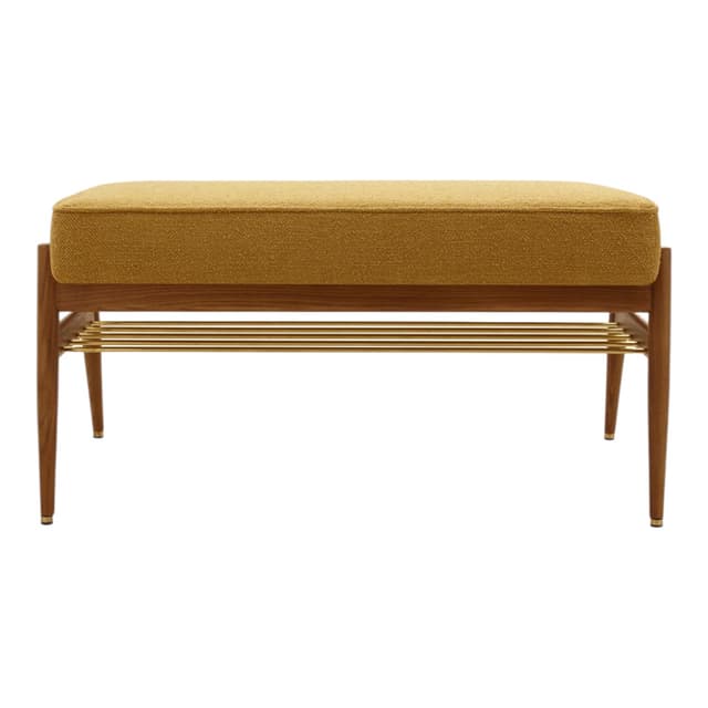 Ławka Fox 90, Boucle Mustard, jesion 03 Dark, 366 Concept - WYMIARY