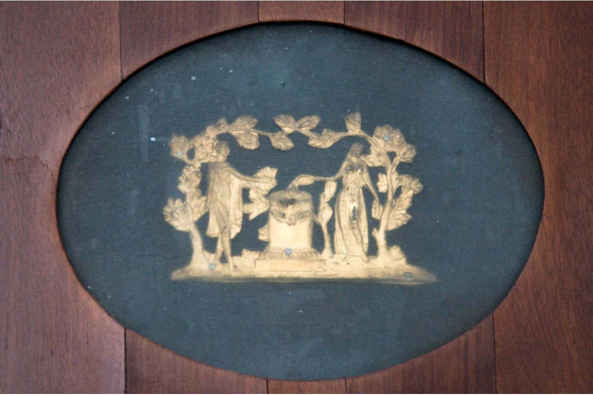 Brązowe lustro Empire, drewno, Europa, połowa XIX wieku - 50315