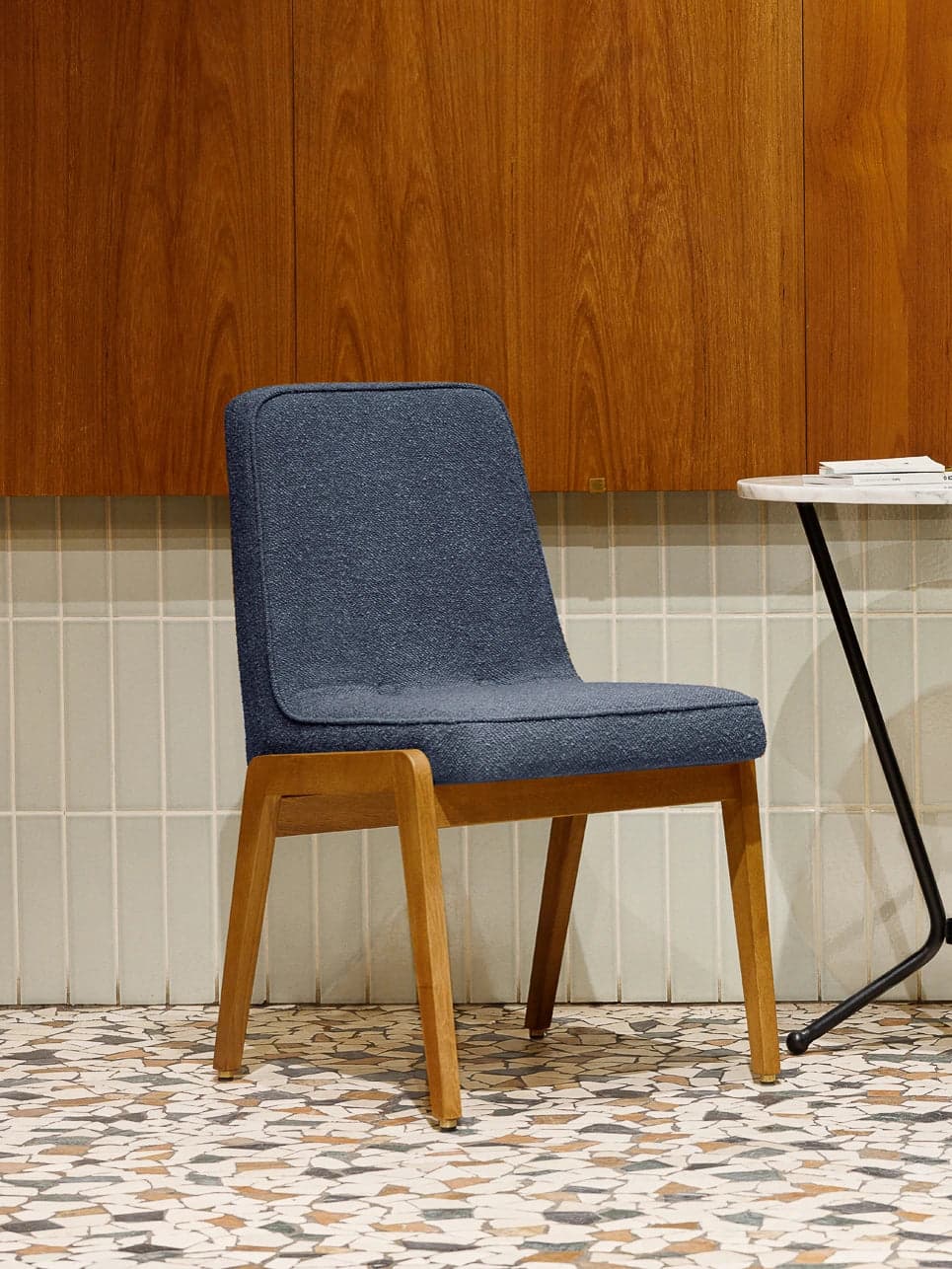 Krzesło 200-125 VAR, Boucle Denim 03 Dark, jesion, proj. J. Chierowski, 366 Concept - 64695