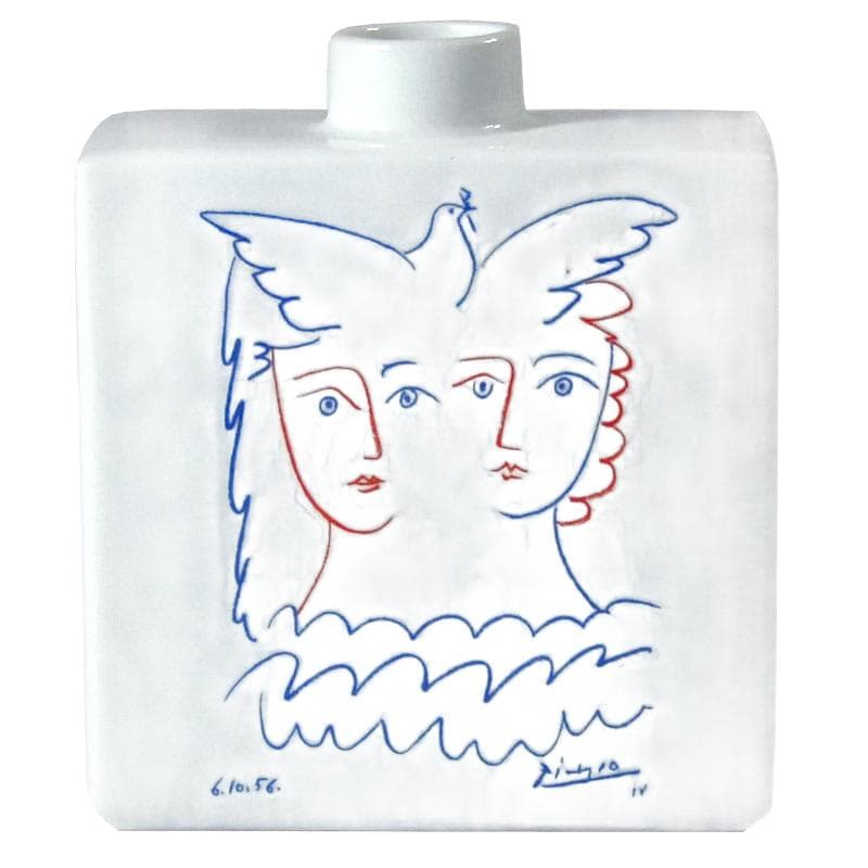 Porcelanowy wazon z motywem Picassa, Marc de Ladoucette, Francja, lata 50.