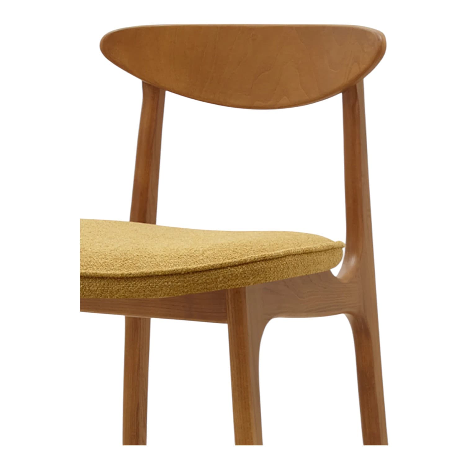 200-190 S/65 Mix Bar Stool 45x52x90 cm ash, mustard boucle fabric, 366 Concept - 64830