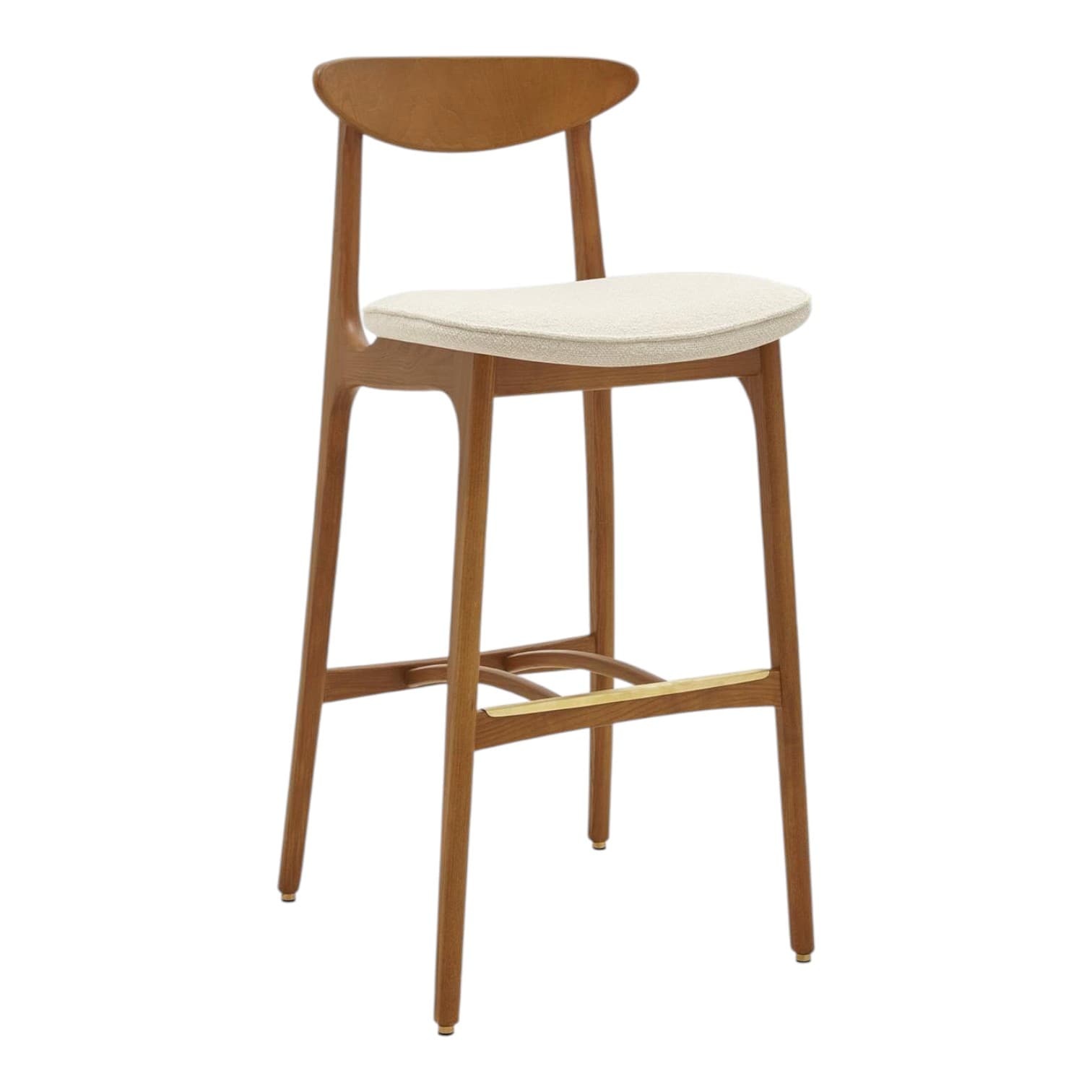 200-190 Basic M/75 Mix Bar Stool 45x52x100 cm ash beige boucle, ,