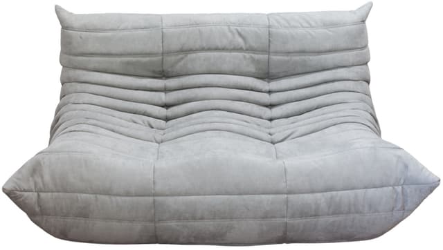 Sofa Togo dwuosobowa, mikrofibra jasny szary - WYMIARY