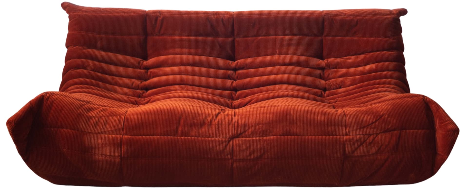 Sofa Togo trzyosobowa, cord bursztyn