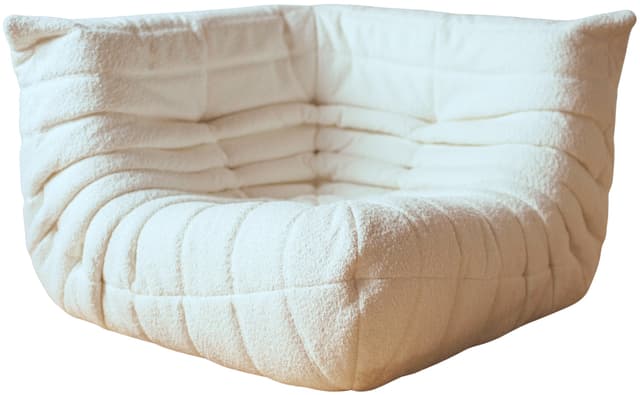 Narożnik Togo, boucle biały - WYMIARY