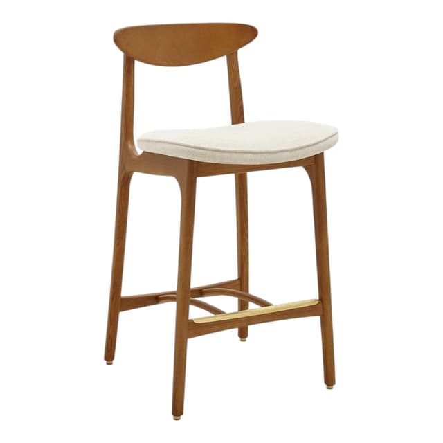 200-190 S/65 Mix Bar stool 45x52x90 cm ash ivory white Marble fabric, by unknown designer, no brand - DIMENSION