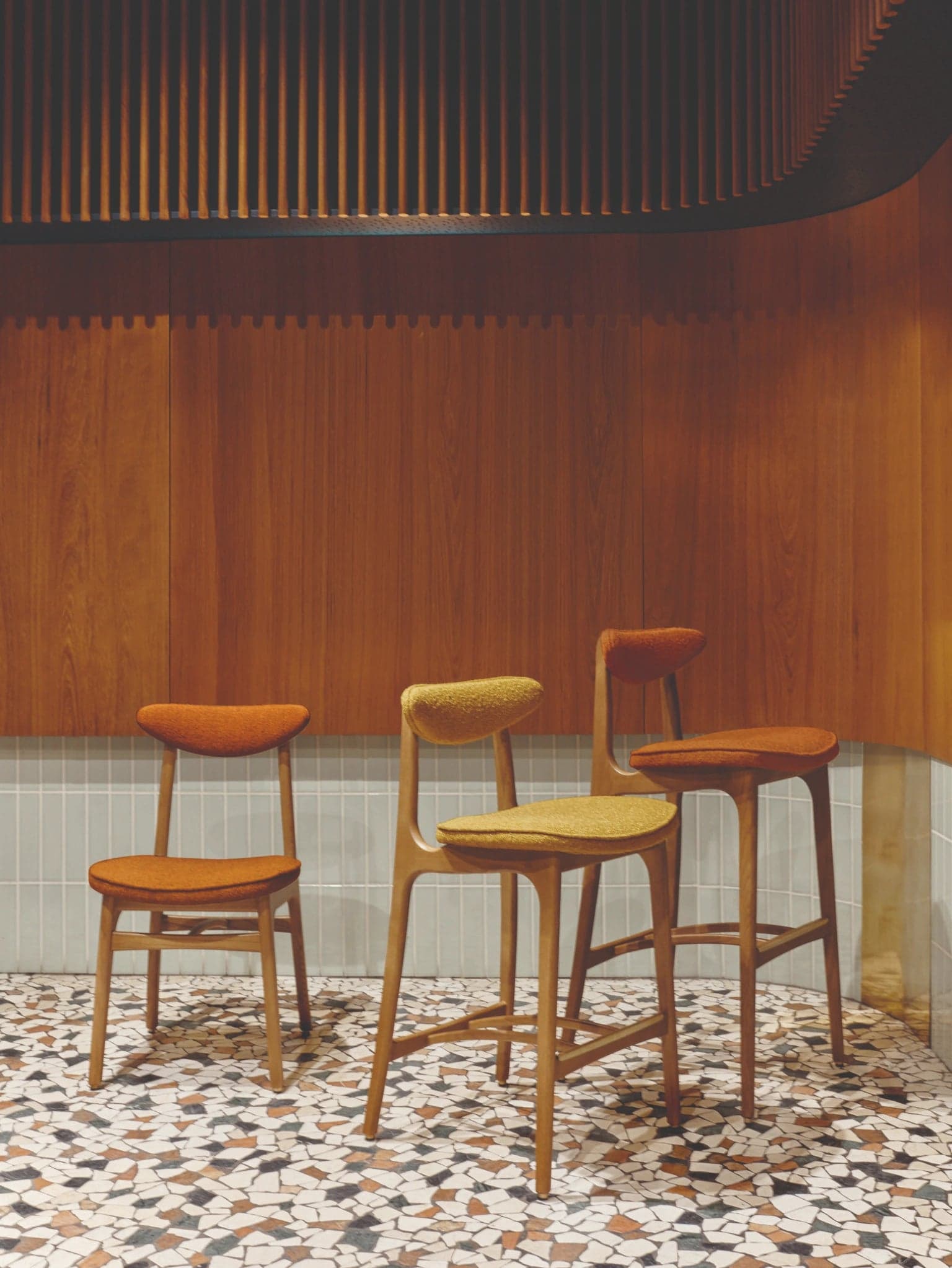 Krzesło barowe 200-190 M/75 Marble Mustard, jesion 03 Dark, 366 Concept - 64973