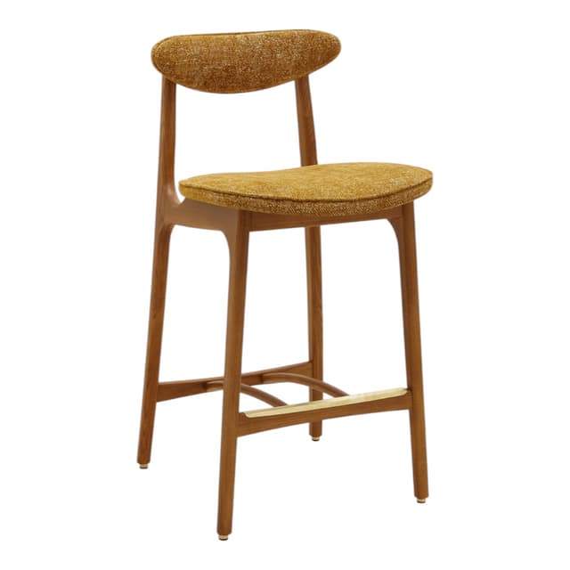 200-190 S/65 Bar stool 45x52x92 cm ash mustard Marble fabric, 366Concept - DIMENSION