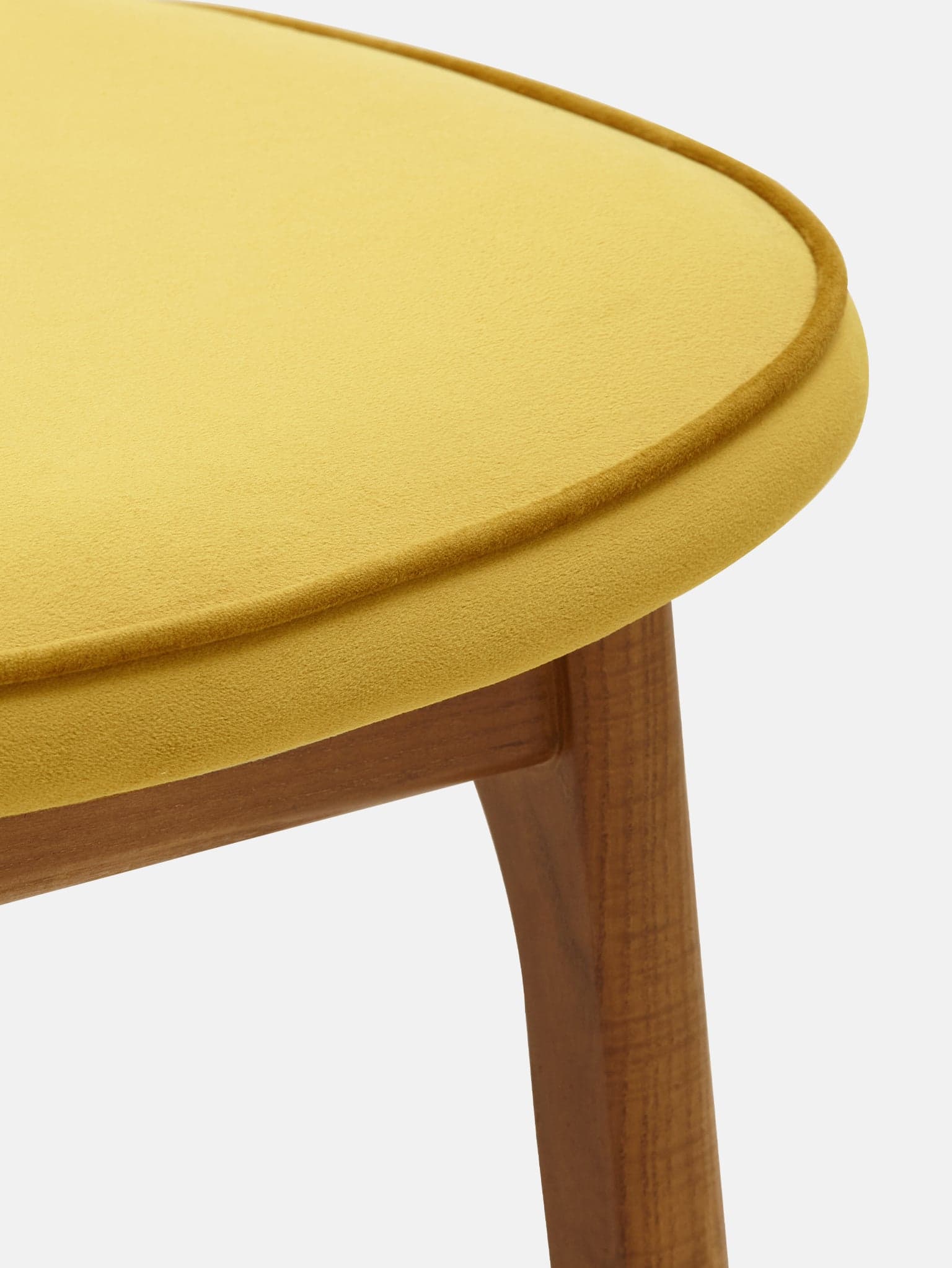 200-190 M/75 Bar stool 45x45x75 cm ash wood, Shine Velvet mustard fabric, 366 Concept - 65000