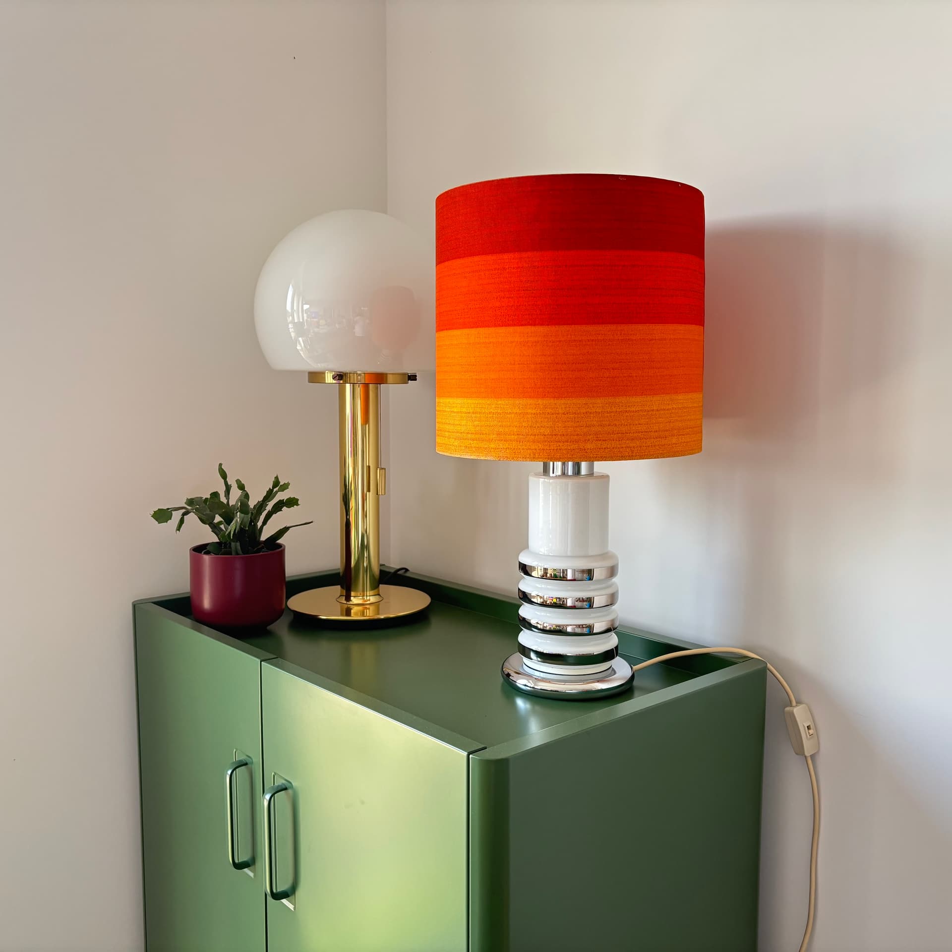 Lampa stołowa, multikolor, szkło, Bankamp Leuchten, Niemcy, lata 70. - 65008