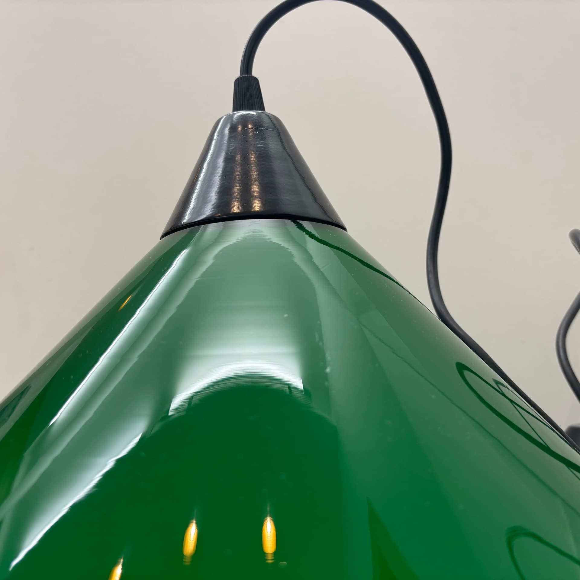 Para lamp wiszących, zielony, szkło, Niemcy, lata 80. - 65046