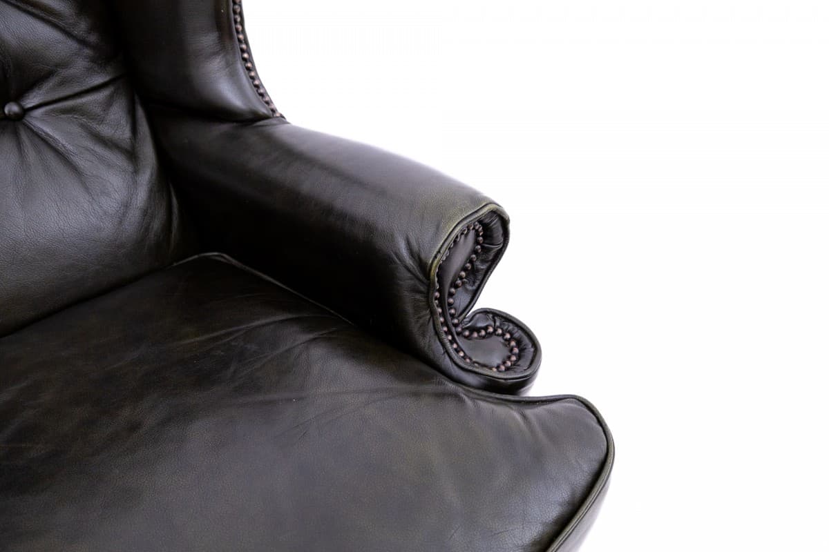 Dark Brown Chesterfield Armchair, France, 1950s - 50073