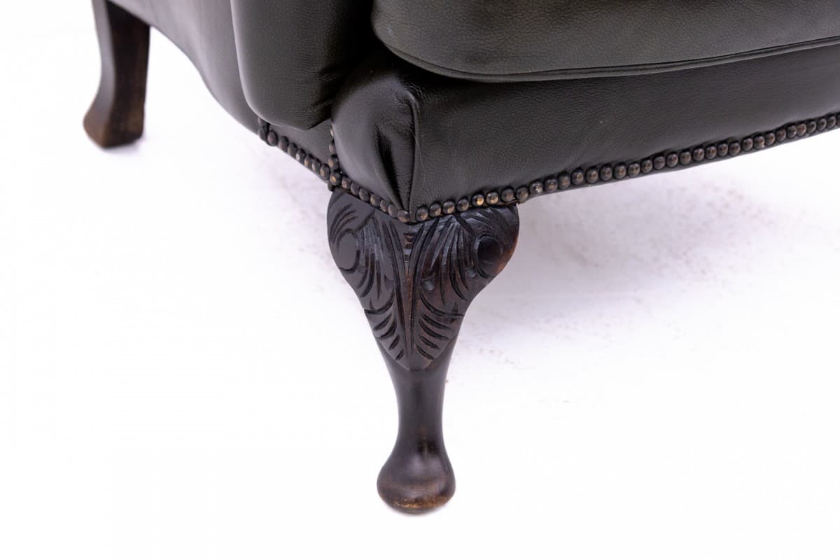 Dark Brown Chesterfield Armchair, France, 1950s - 50074