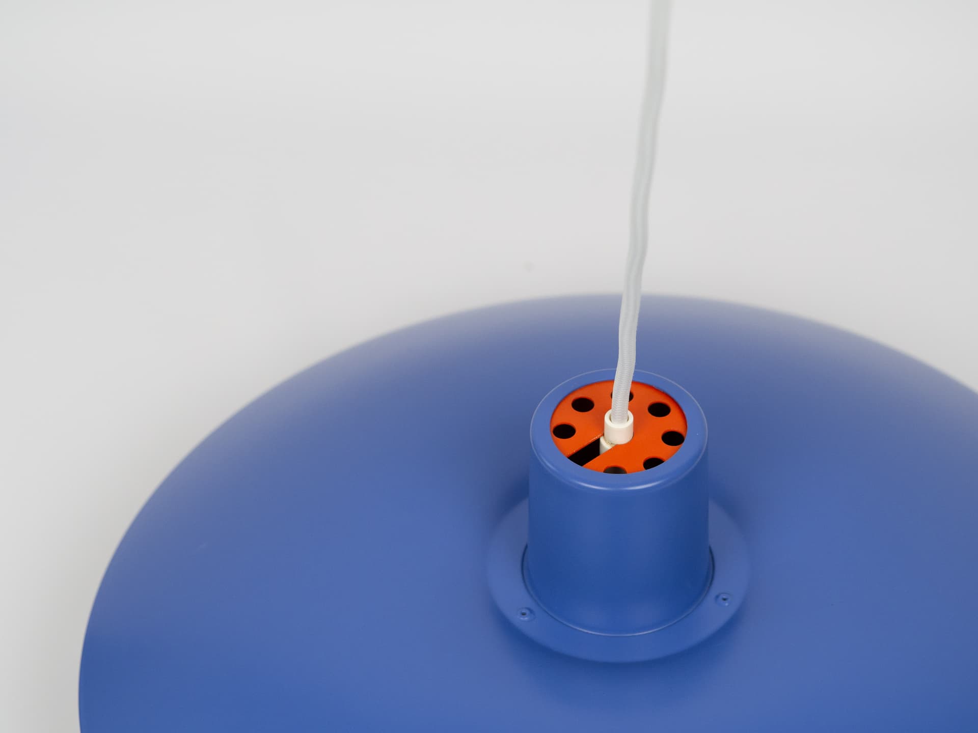 Lampa wisząca PH 4/3, niebieska, proj. P. Henningsen, Louis Poulsen, Dania, lata 60. - 65241