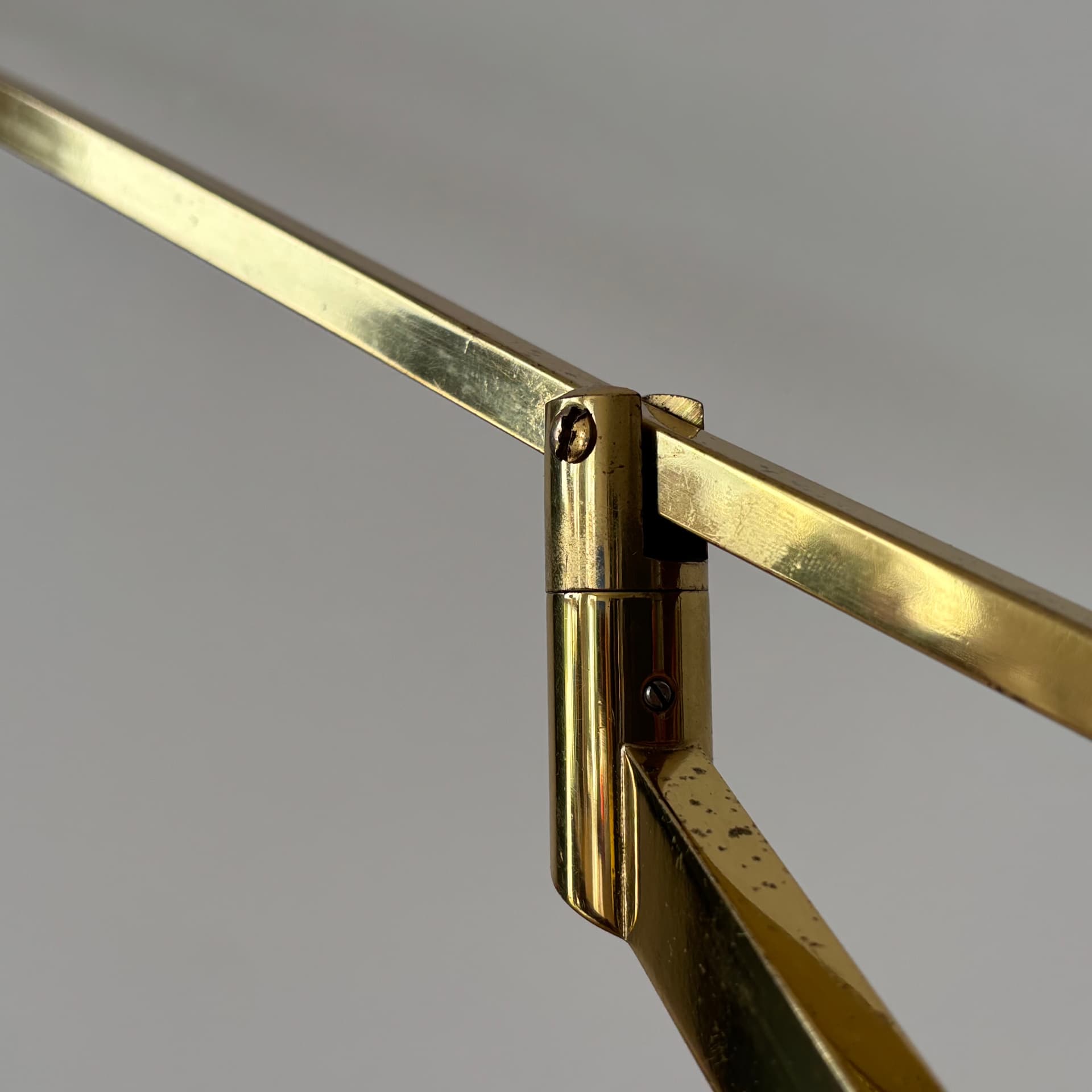 Lampa stołowa, Space Age, mosiądz złocony, Niemcy, lata 70. - 65277