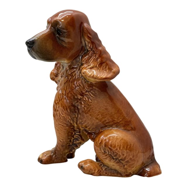 Figurine Cocker Spaniel, multicolor porcelain, Germany, 1970s. - DIMENSION