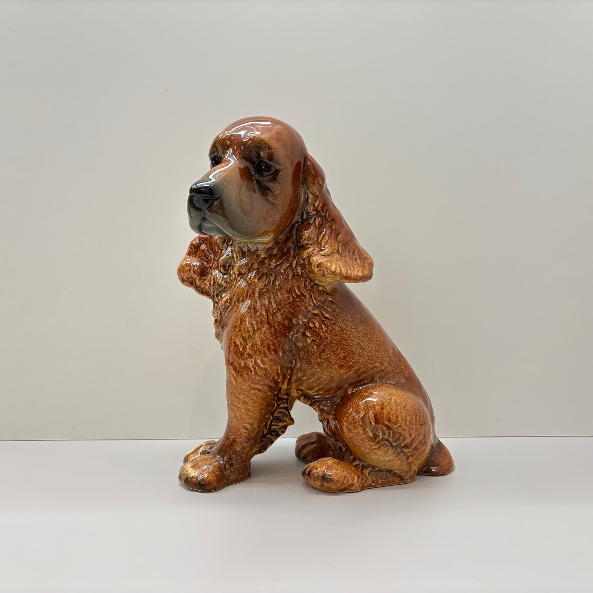 Figurine Cocker Spaniel, multicolor porcelain, Germany, 1970s. - 65316