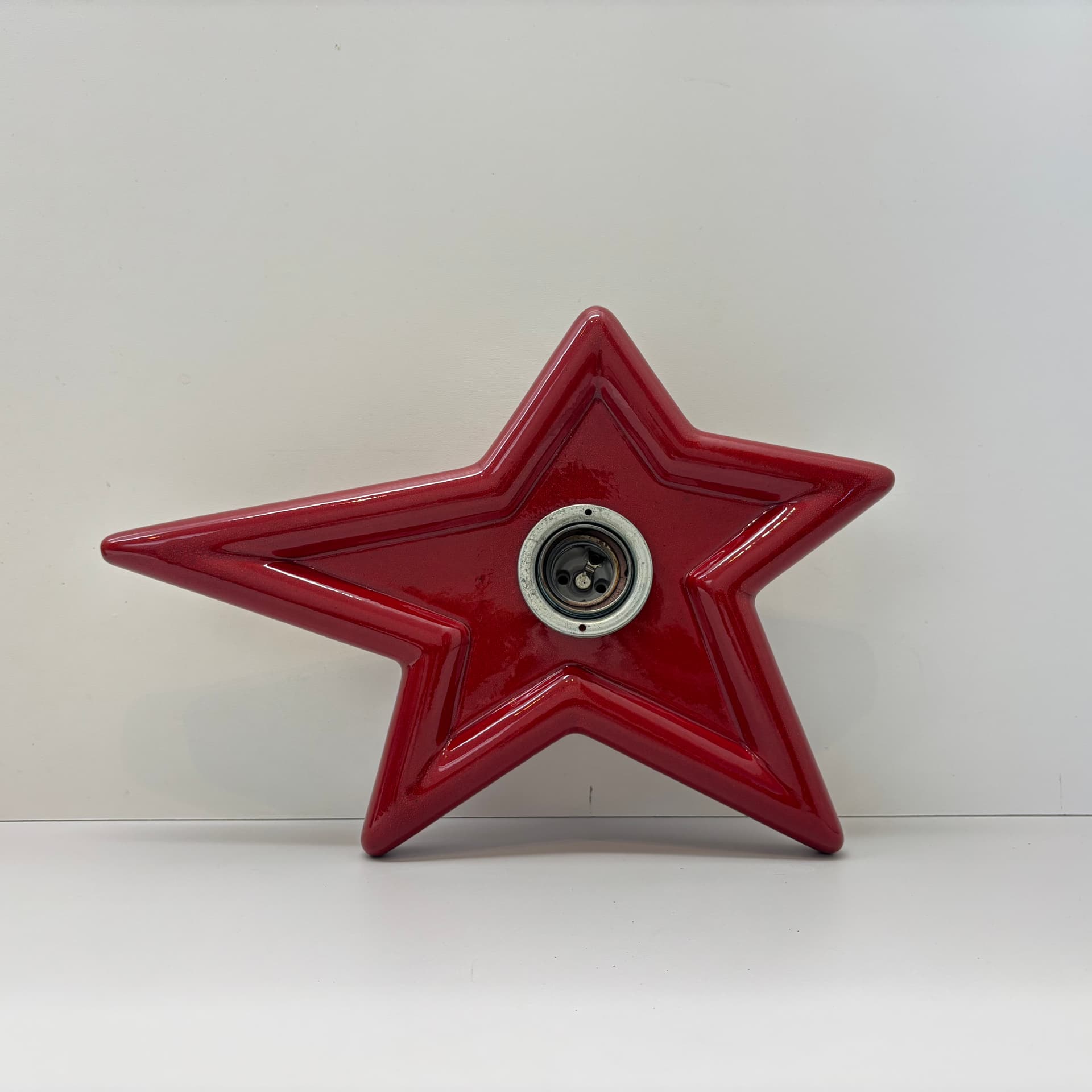 Kinkiet, PAN, czerwony, ceramika, Niemcy, lata 70. - 65383