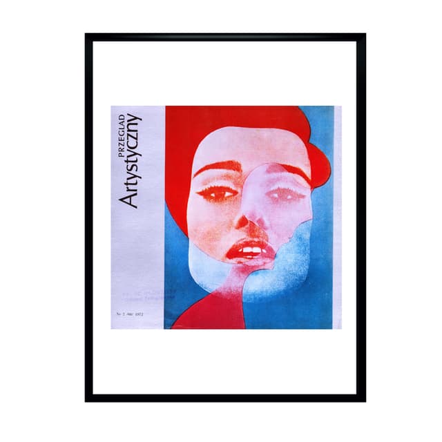 Poster Przegląd Artystyczny 30x40 cm, multicolor paper, by L. Mianowski, Poland, 1960s. - DIMENSION