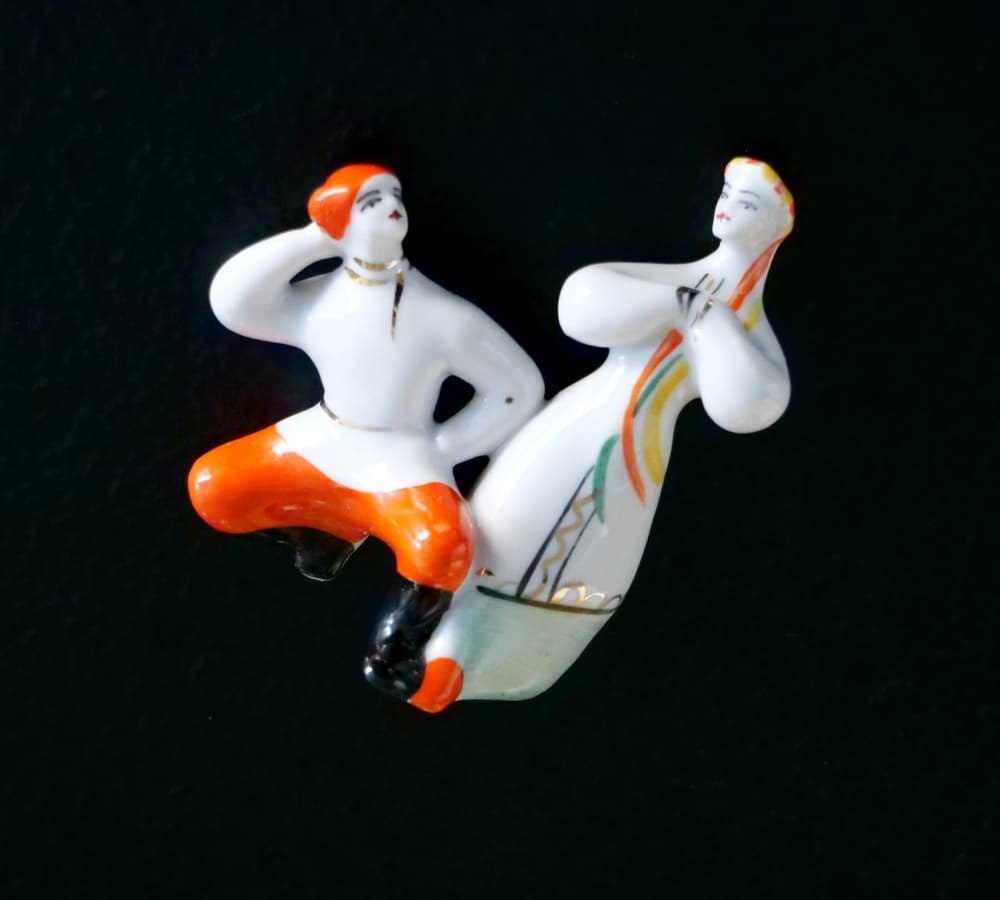 Figurka tancerzy, biała, porcelana, Lomonosowska Manufaktura Porcelany, ZSRR, lata 60. - 65828