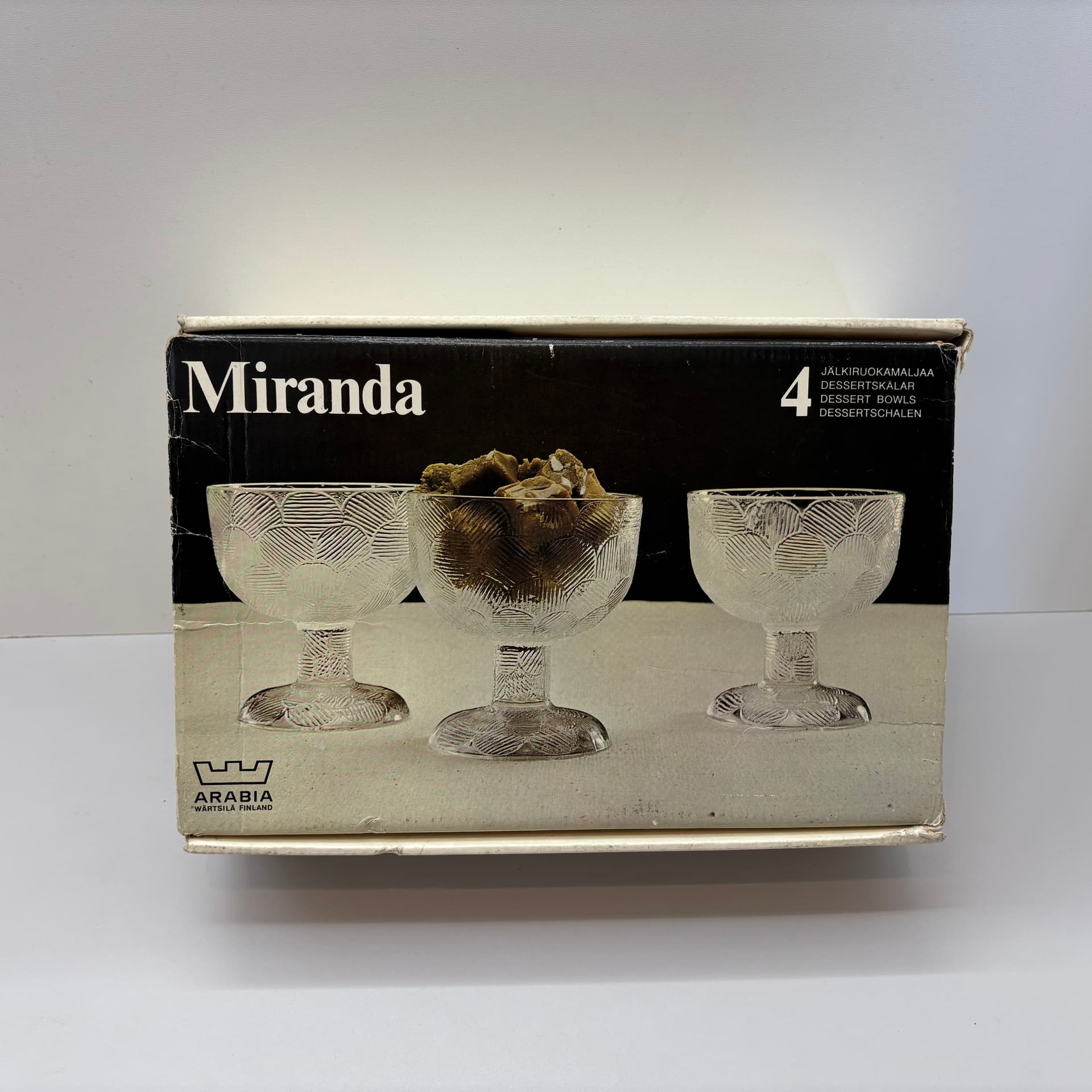 Komplet pucharków Miranda, multikolor, szkło, proj. H. Orvola, Finlandia, lata 70. - 66637