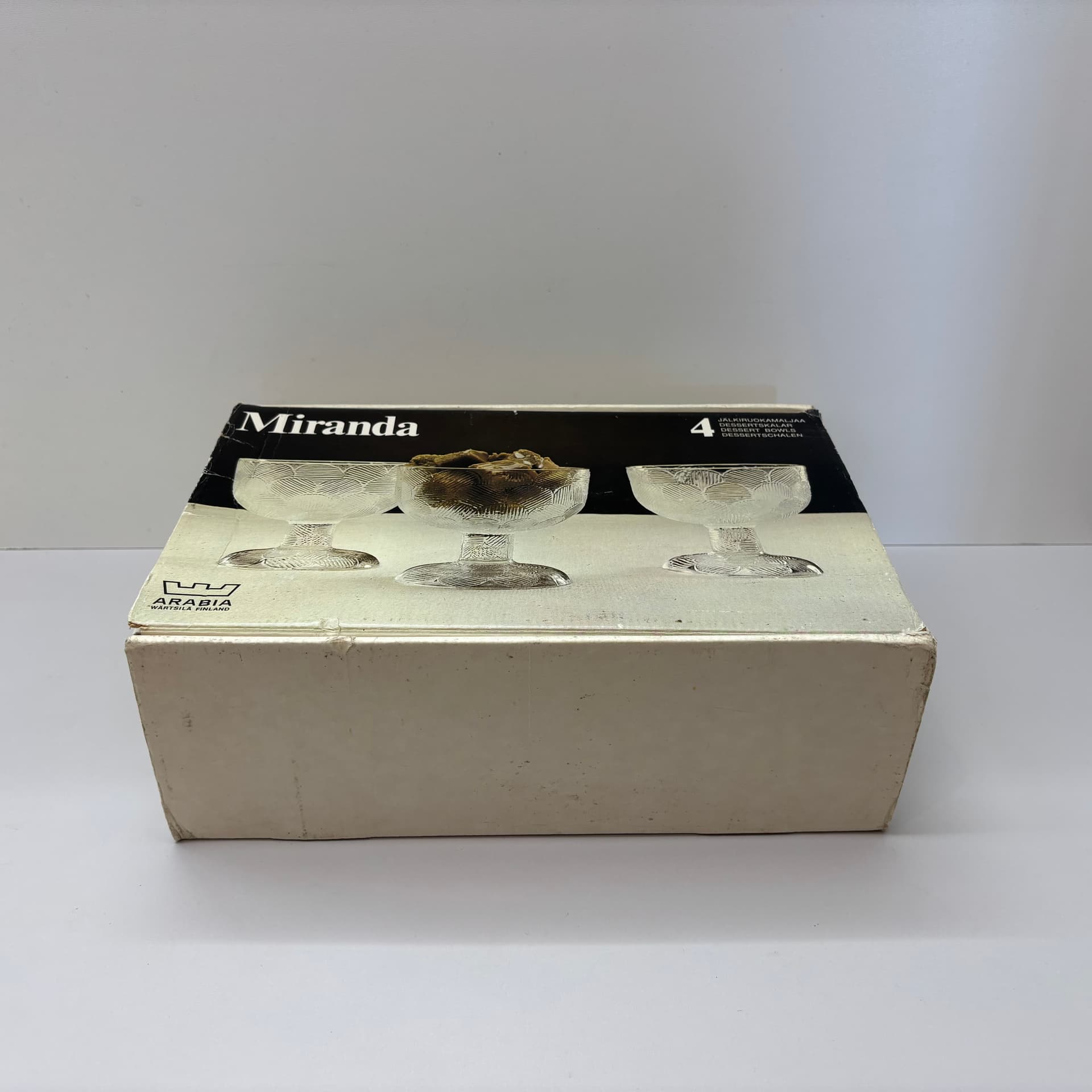 Komplet pucharków Miranda, multikolor, szkło, proj. H. Orvola, Finlandia, lata 70. - 66635