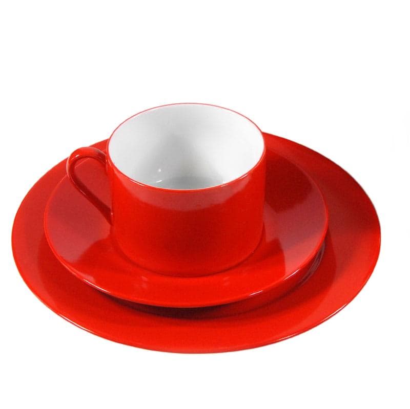 Red Cup and Saucer Set, by E. Bergamin for Taitu, Italy, 1980s/90s - 5614