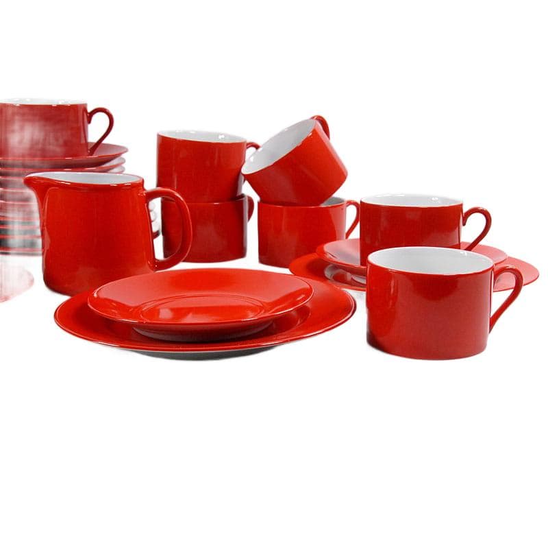 Red Cup and Saucer Set, by E. Bergamin for Taitu, Italy, 1980s/90s - 5616