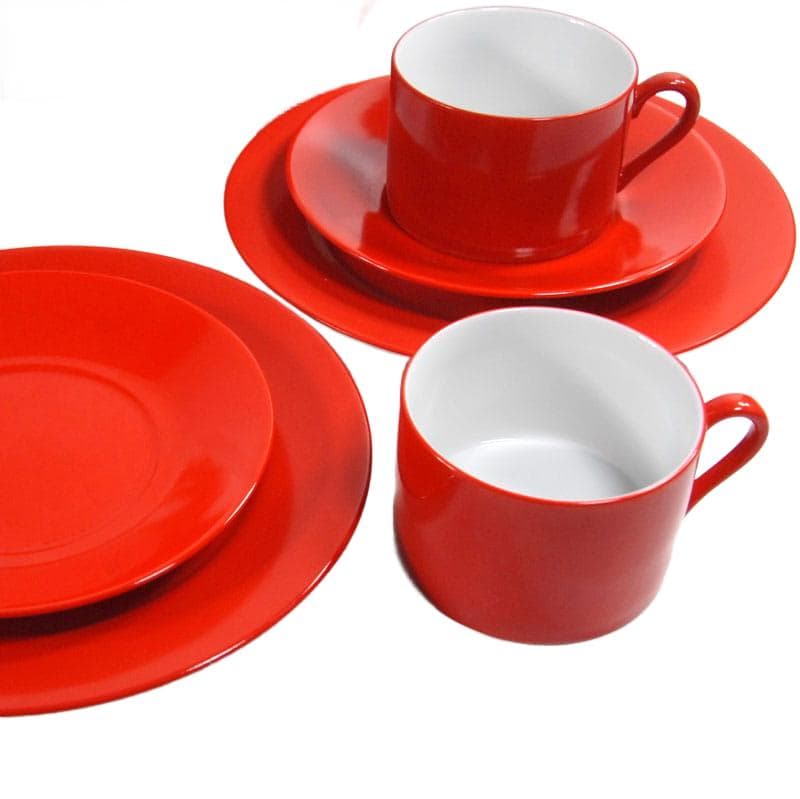 Red Cup and Saucer Set, by E. Bergamin for Taitu, Italy, 1980s/90s - 5615