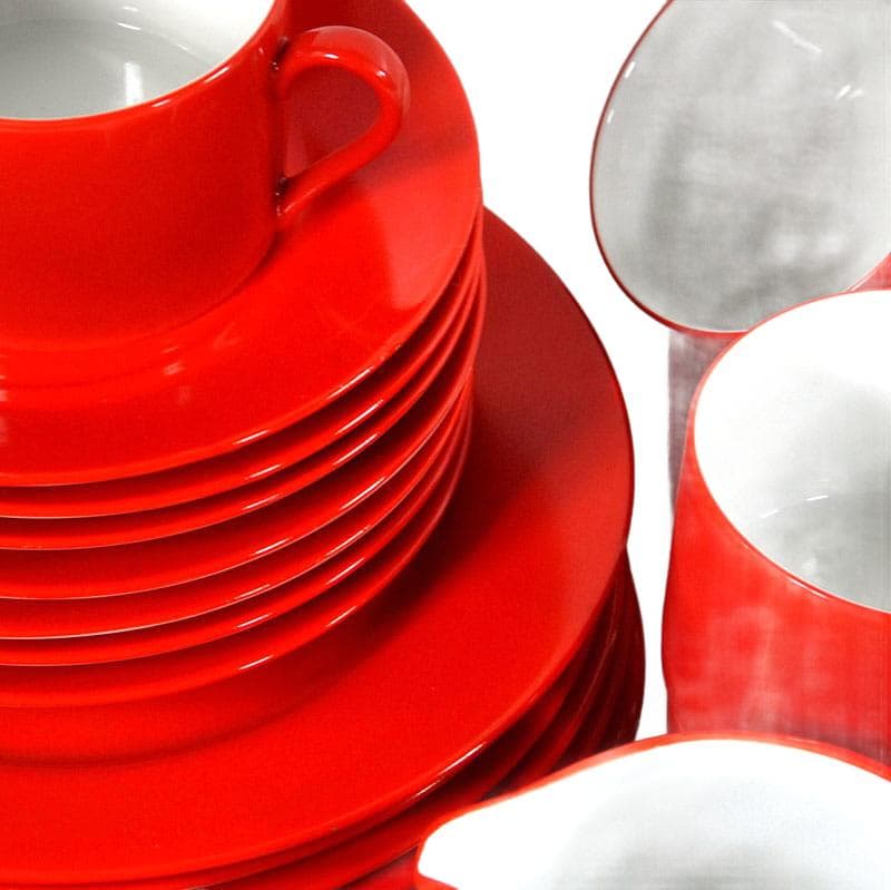 Red Cup and Saucer Set, by E. Bergamin for Taitu, Italy, 1980s/90s - 5618
