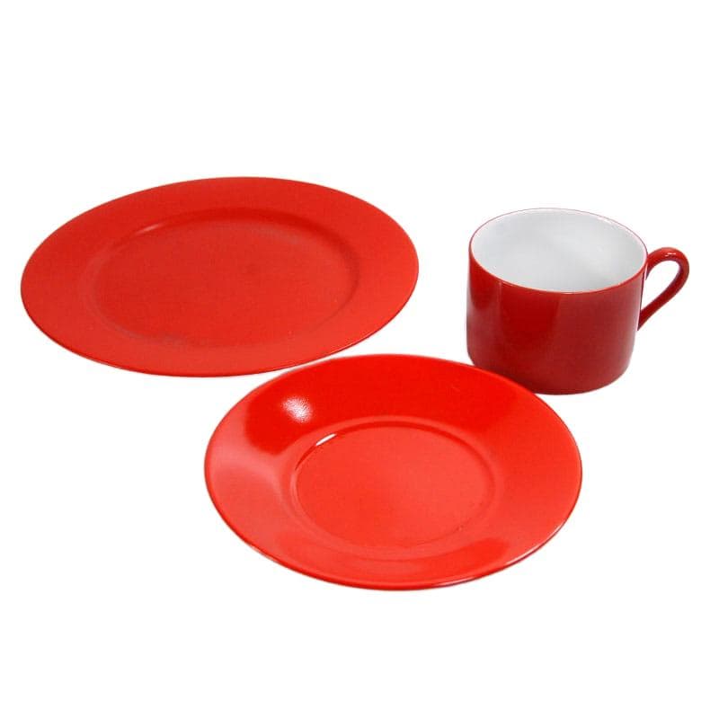 Red Cup and Saucer Set, by E. Bergamin for Taitu, Italy, 1980s/90s - 5619