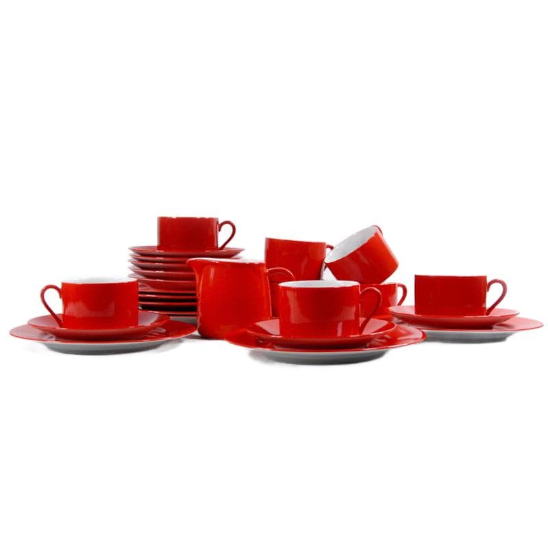Red Cup and Saucer Set, by E. Bergamin for Taitu, Italy, 1980s/90s - 5612