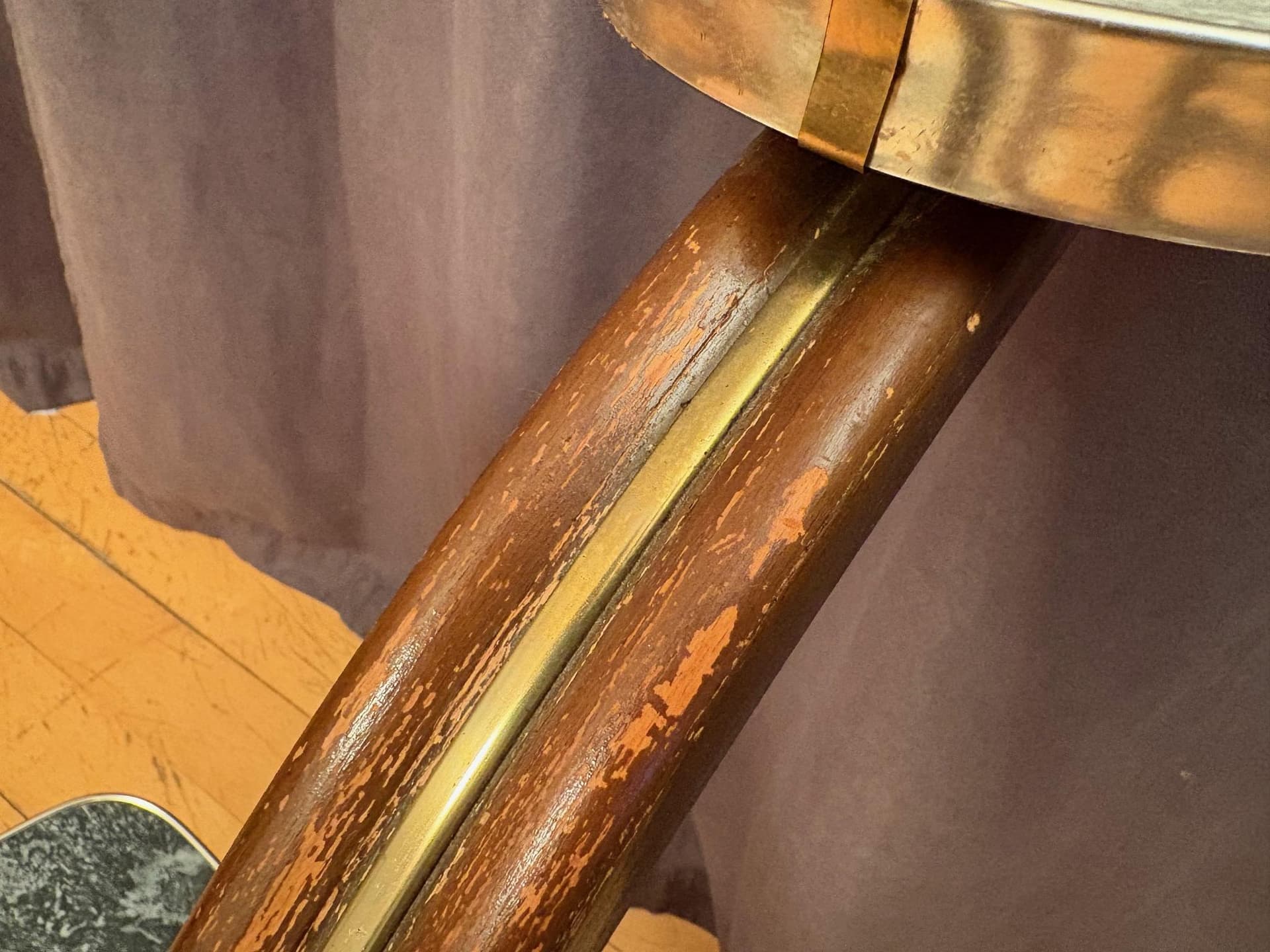 Kwietnik Rockabilly, szary, drewno, lata 60. - 79529