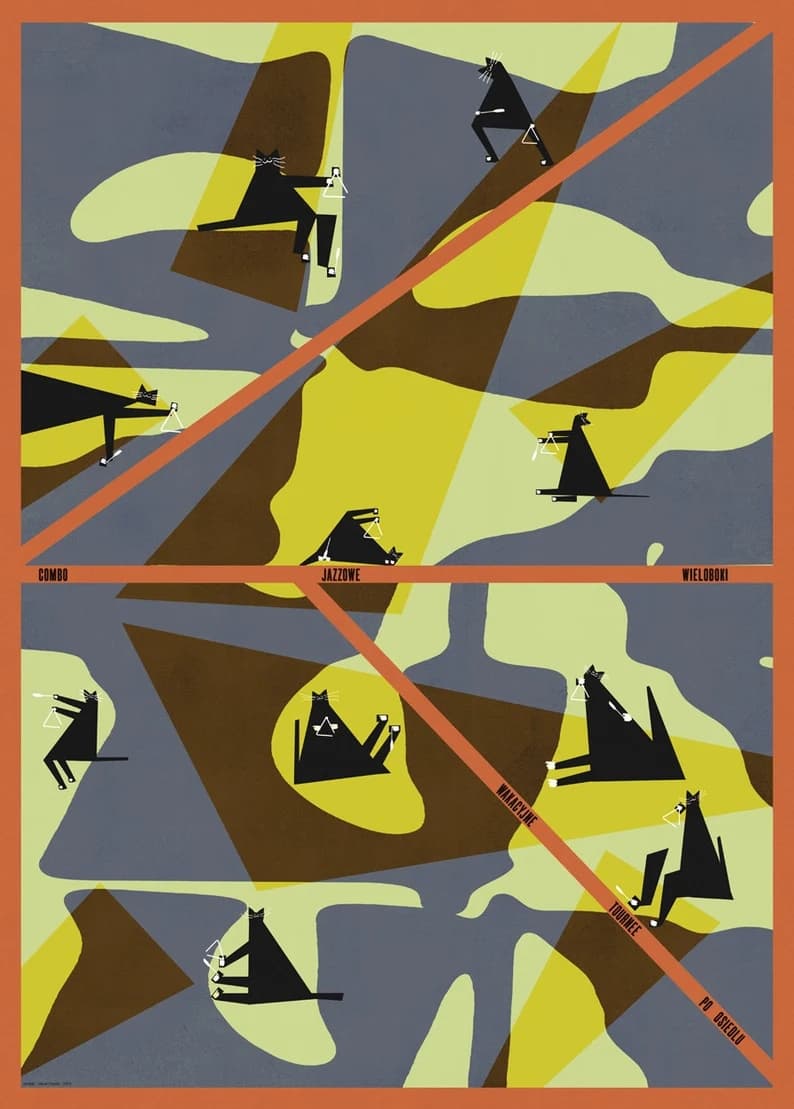 Poster Koty z Trójkąta, 50x70 cm, by J. Zasada, Jakub Zasada