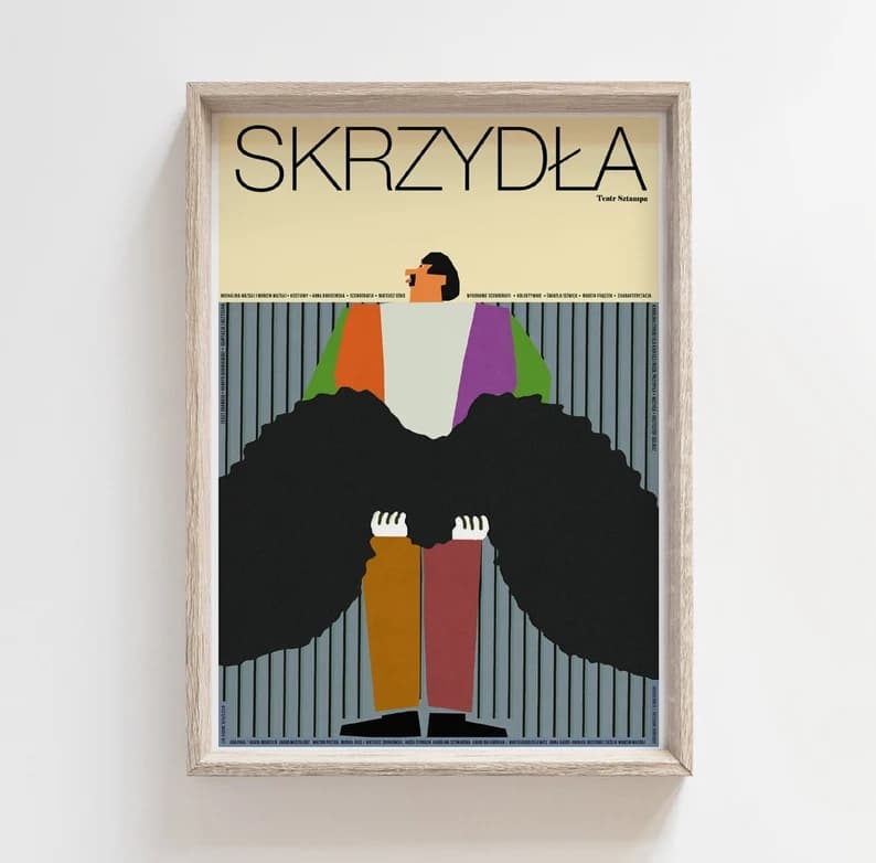 Plakat Skrzydła, Teatr Sztampa, 50x70 cm, aut. J. Zasada, Jakub Zasada - 67552