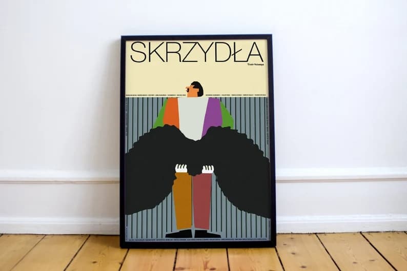 Plakat Skrzydła, Teatr Sztampa, 50x70 cm, aut. J. Zasada, Jakub Zasada - 67551